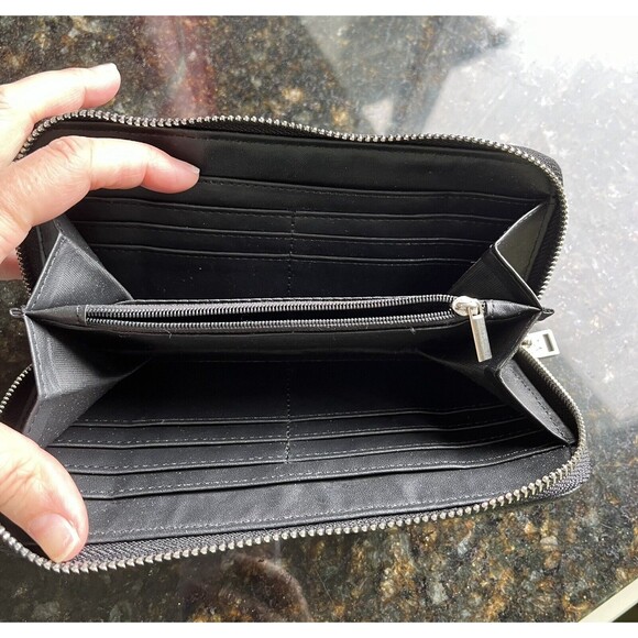 Mucros Weavers Irish Tweed Plaid Zippered Wallet Multi Slots Red Green Wool - Picture 4 of 4